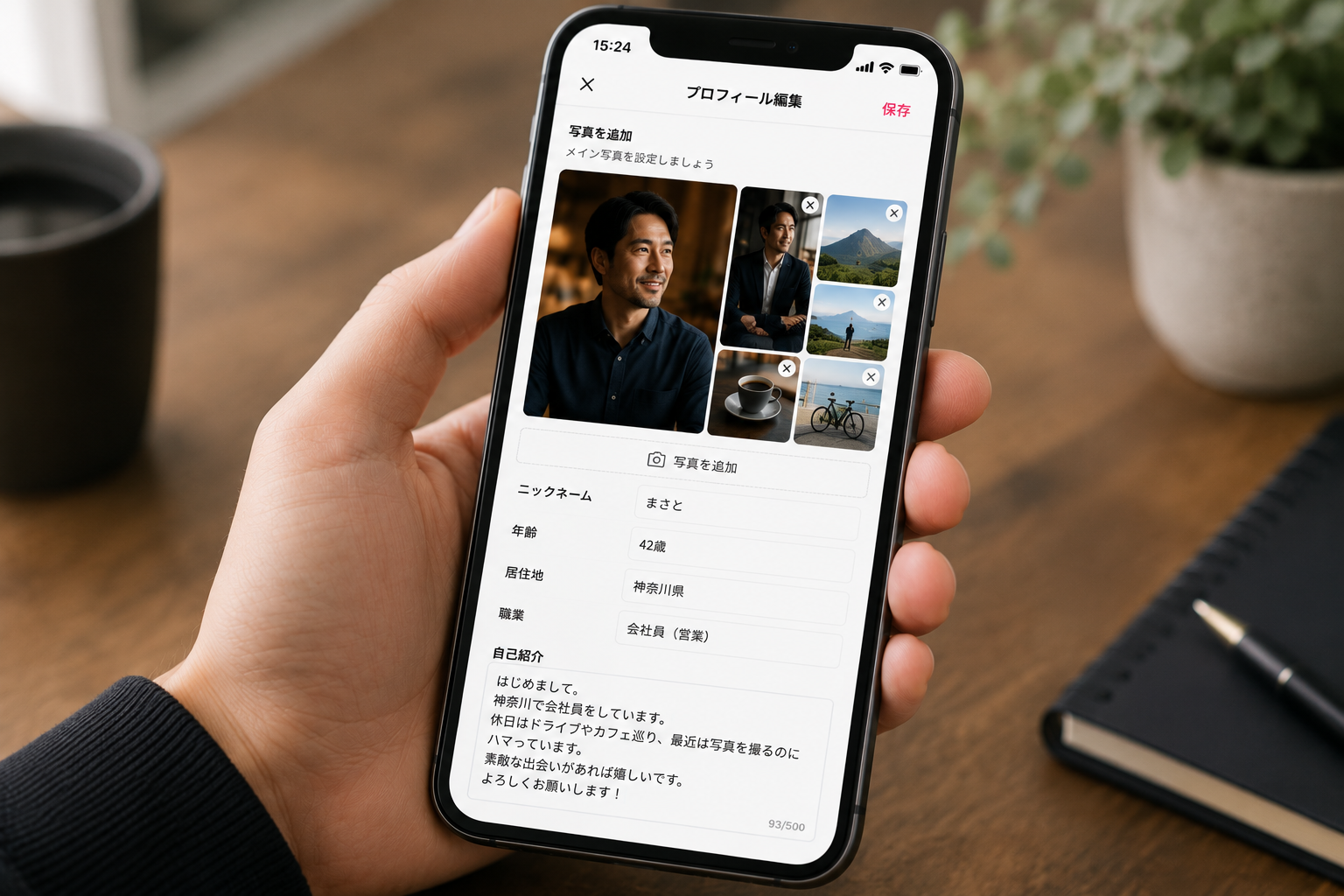 マッチングアプリのプロフィールを整えるイメージ